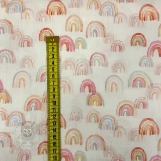 Kaksinkertainen harsokangas/musliini Magic rainbows digital print