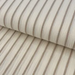 Dvojitá gázovina/mušelín YARN DYED Thin strip beige