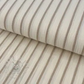 Kaksinkertainen harsokangas/musliini YARN DYED Thin strip beige