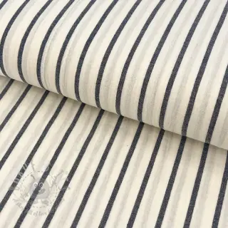 Kaksinkertainen harsokangas/musliini YARN DYED Thin strip navy