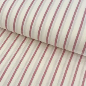 Dvojitá gázovina/mušelín YARN DYED Thin strip mauve