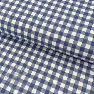 Puuvillakangas FLANNEL Check blue