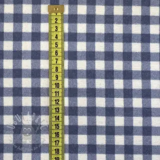 Puuvillakangas FLANNEL Check blue