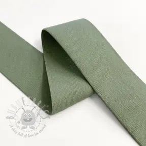 Sileä kuminauha 4 cm olive green
