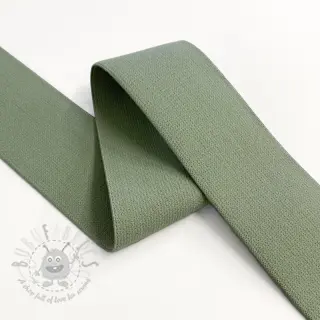 Sileä kuminauha 4 cm olive green