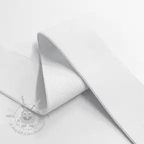 Sileä kuminauha 4 cm white