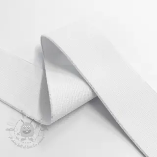 Sileä kuminauha 4 cm white