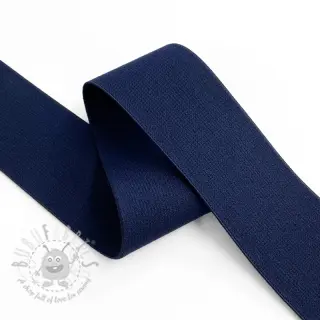 Sileä kuminauha 4 cm dark blue