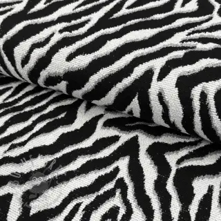 Sisustuskangas jacquard Tanzanie noir blanc