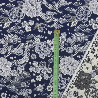 Sisustuskangas jacquard Draco indigo