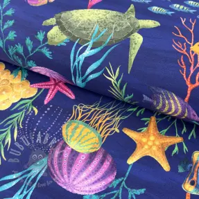 Sisustuskangas premium Underwater sea life digital print