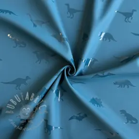 Látka na pršiplášť Dinosaurs blue