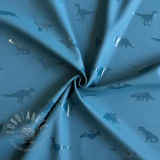 Sadetakkikangas Dinosaurs blue