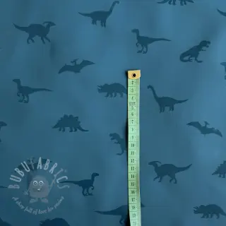Látka na pršiplášť Dinosaurs blue