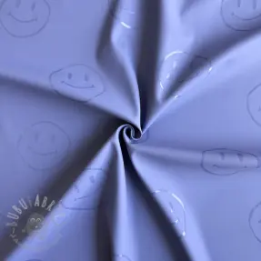 Sadetakkikangas Happy faces purple
