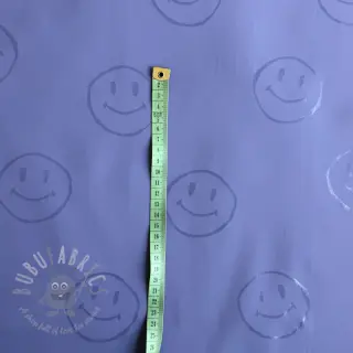 Sadetakkikangas Happy faces purple