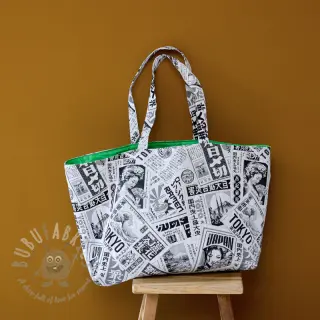 Sisustuskangas jacquard Neo noir blanc