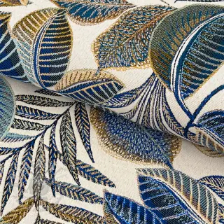 Sisustuskangas jacquard Cacao allover bleu