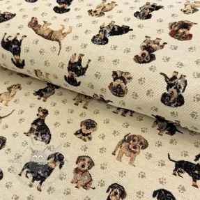 Sisustuskangas GOBELIN PREMIUM Little dachshund play