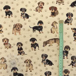 Sisustuskangas GOBELIN PREMIUM Little dachshund play