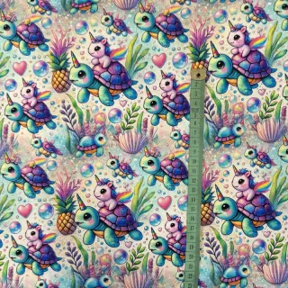 Teplákovina Pretty unicorns design C digital print