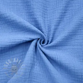 Kaksinkertainen harsokangas/musliini royal blue ORGANIC