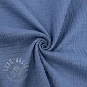 Kaksinkertainen harsokangas/musliini midnight blue ORGANIC