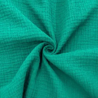 Dvojitá gázovina/mušelín dark teal ORGANIC