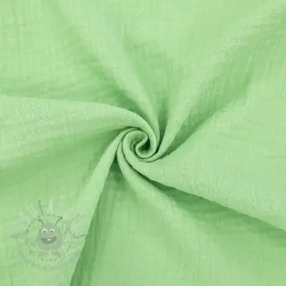 Kaksinkertainen harsokangas/musliini light lime ORGANIC