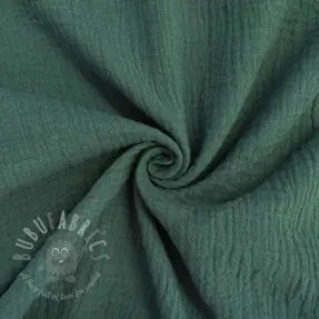 Kaksinkertainen harsokangas/musliini old green ORGANIC