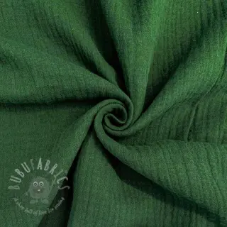 Kaksinkertainen harsokangas/musliini dark green ORGANIC