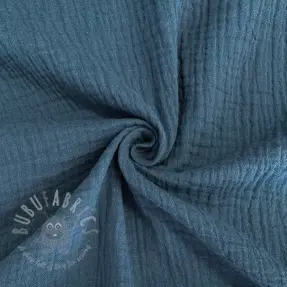 Kaksinkertainen harsokangas/musliini indigo ORGANIC
