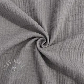 Kaksinkertainen harsokangas/musliini grey ORGANIC