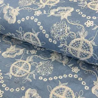 Puuvillakangas JEANS Embroidery Buttercup