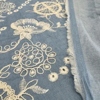 Bavlnená látka JEANS Embroidery Buttercup