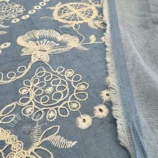 Puuvillakangas JEANS Embroidery Buttercup
