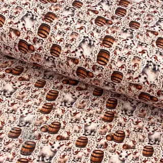 Kaksinkertainen harsokangas/musliini Little farm animals design B digital print