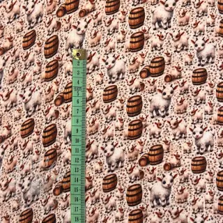 Kaksinkertainen harsokangas/musliini Little farm animals design B digital print
