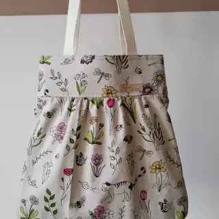 Sisustuskangas Linenlook Spring Doodle Time