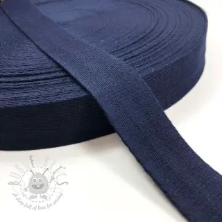 Puuvillahihnanauha 4 cm dark blue