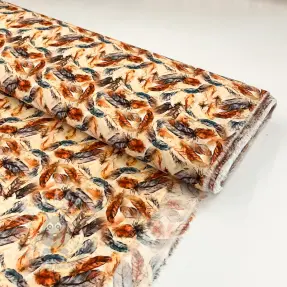 Viskoosi RAYON POPLIN Feathers design C digital print
