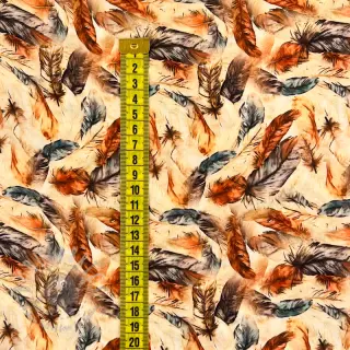 Viskoosi RAYON POPLIN Feathers design C digital print