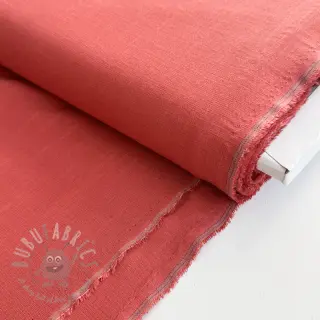 Viskoosi pellavalla PREMIUM dark coral