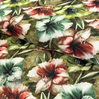 Viskoosi pellavalla Azalea design C digital print