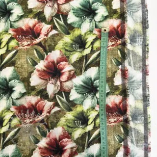 Viskoosi pellavalla Azalea design C digital print