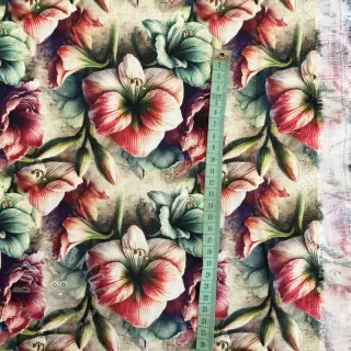 Viskoosi pellavalla Azalea design A digital print