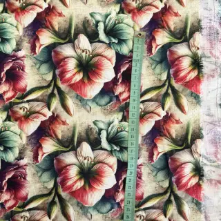 Viskóza s ľanom Azalea design A digital print