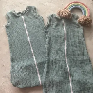 Kaksinkertainen harsokangas/musliini teal