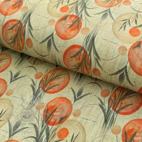 Neulos VISCOSE Enjoy The Silence orange digital print