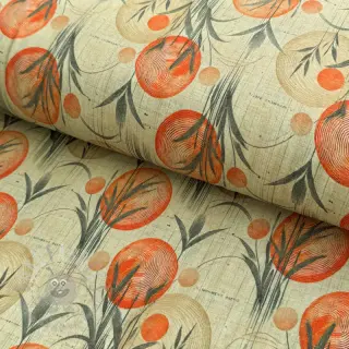 Neulos VISCOSE Enjoy The Silence orange digital print